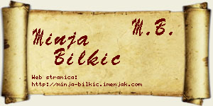 Minja Bilkić vizit kartica